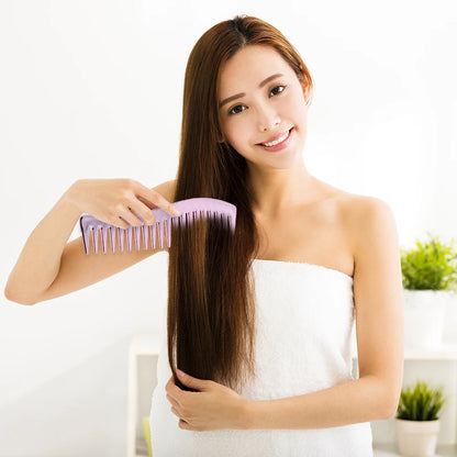 Haircut Tool Resin Electroplating Hairdressing Comb Large Wide Tooth Comb Fine Styling Cutting Comb for Beauty Salons Home Use