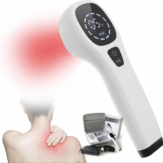 Cold Laser Therapy Device 4x808nm Infrared Light Therapy Pain Relief Device for Joint&Muscle&Back Reliever with Free Goggles