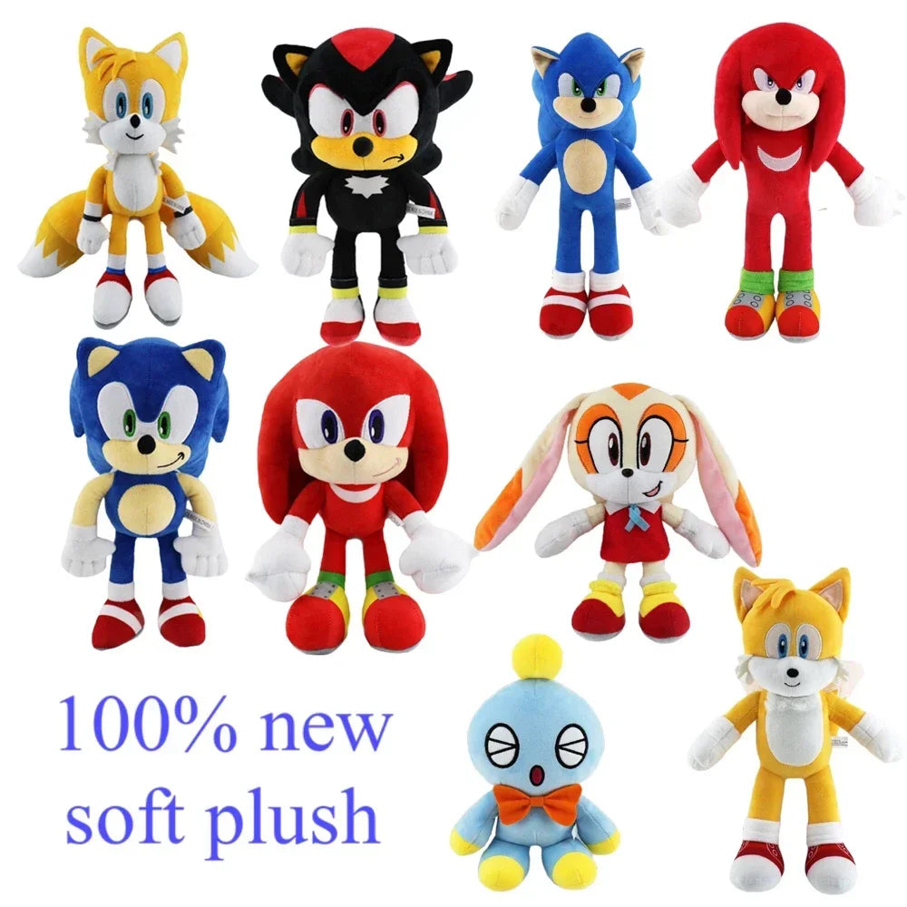 Sonic peluches toy cartoon hedgehog Amy Rose knuckle tail soft stuffed doll child birthday gift 20-30cm plush toys