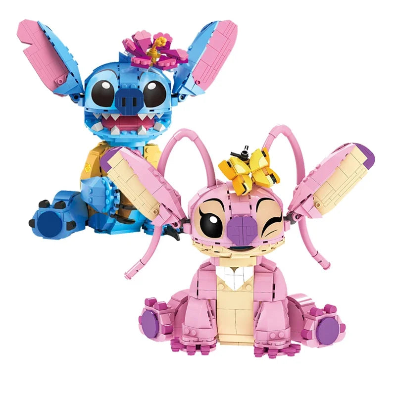 Disney Stitch Building Blocks Set - 784 Pieces Angel Compatible Building Bricks Toy Gift