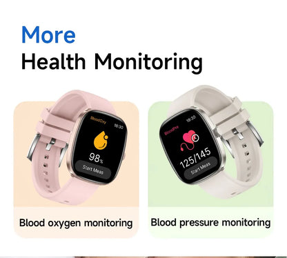 New Smart Watch Android IOS Phone 1.44 Inch Color Screen Bluetooth Call Blood Oxygen/Pressure Monitoring Smart Watch Women Men