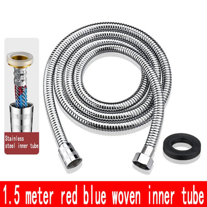 MZD Stainless Steel Shower Water Hose Extension Plumbing Pipe Pulling Tube Handheld Head Flexible Plumbing Anti Universal