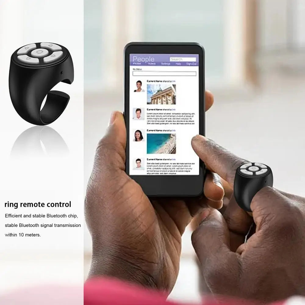 Wireless Fingertip Remote Control Ring Blue Tooth Scroller Page Turner Clicker For Mobile Phone Selfie Button Mobile Controller