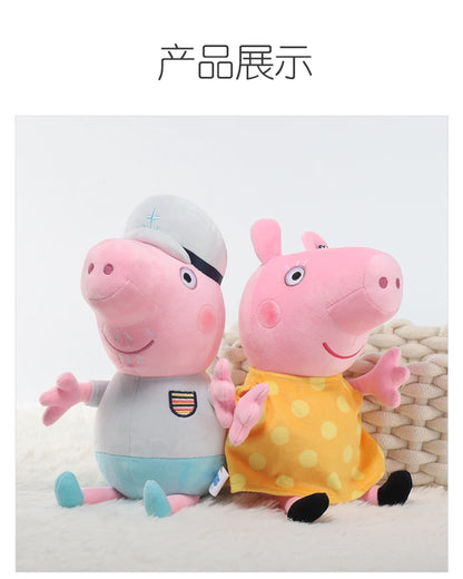 30CM Original Peppa Pig Page Pig Grandpa Pig Grandma Plush Toy Children Page Boy Girl Doll Peppa George Doll Birthday Gift