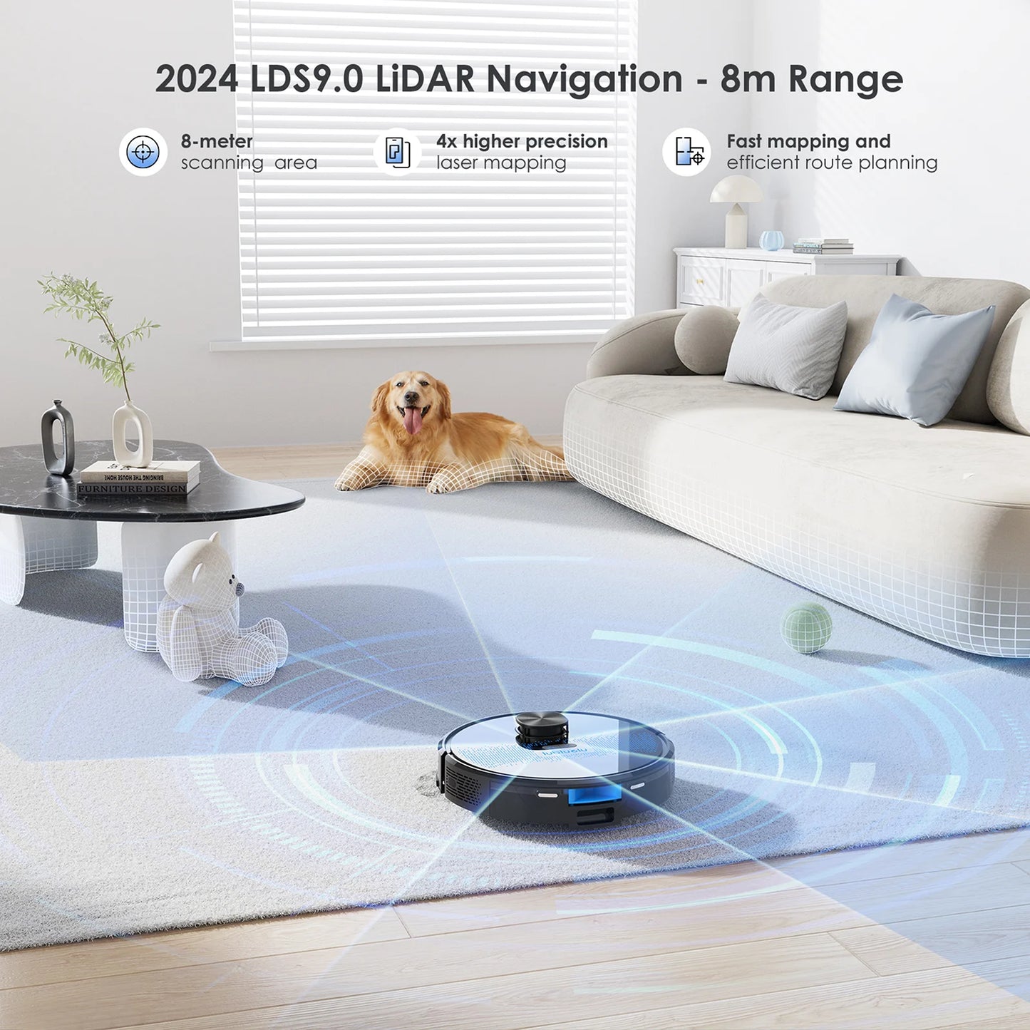 Lubluelu SL60 Plus Robot Vacuum Self Emptying, Hands-free Up To 60 Days, 4000pa Robot Vacuum And Mop Combo 3 In 1 Robotic Vacuum