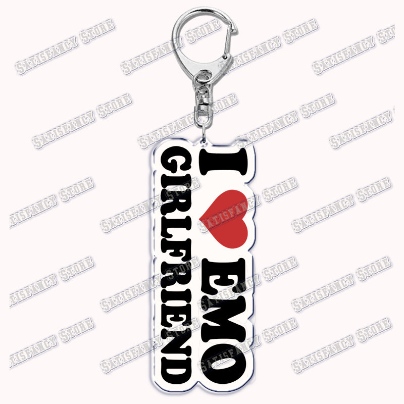 Custom I Love You My Fictional Boyfriend Awesome Girlfriend Keychain Emo Boys Hot Wife Mom Dad Key Ring Keychains Bf Gf Gifts
