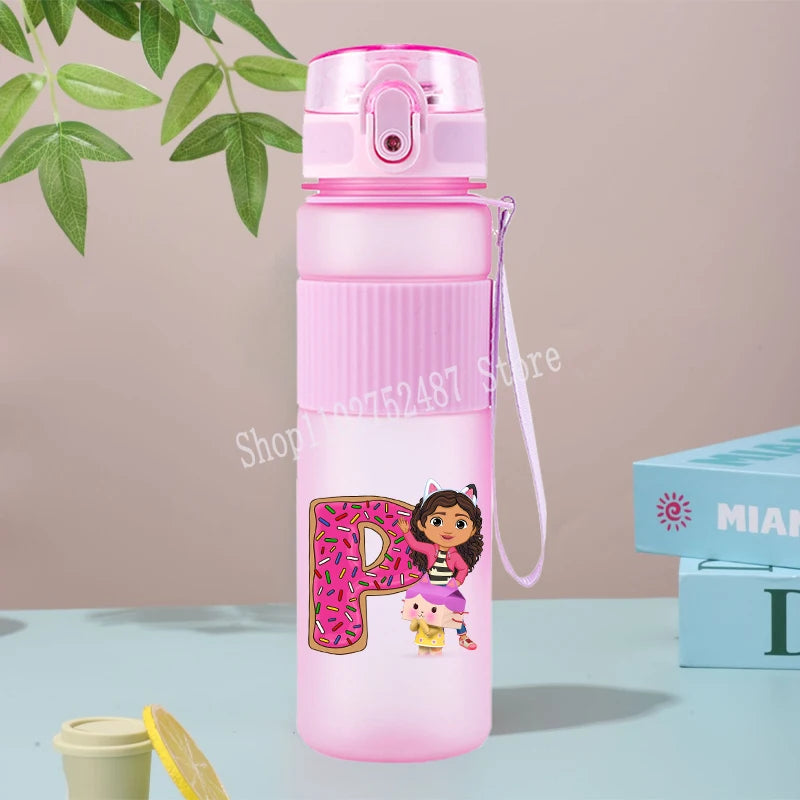 Gabby Dollhouses Cute Water Bottles 550ml Girls Kawaii Cup Kids School Outdoor Sport Flasks Women Office Home Plastics Mug Gift