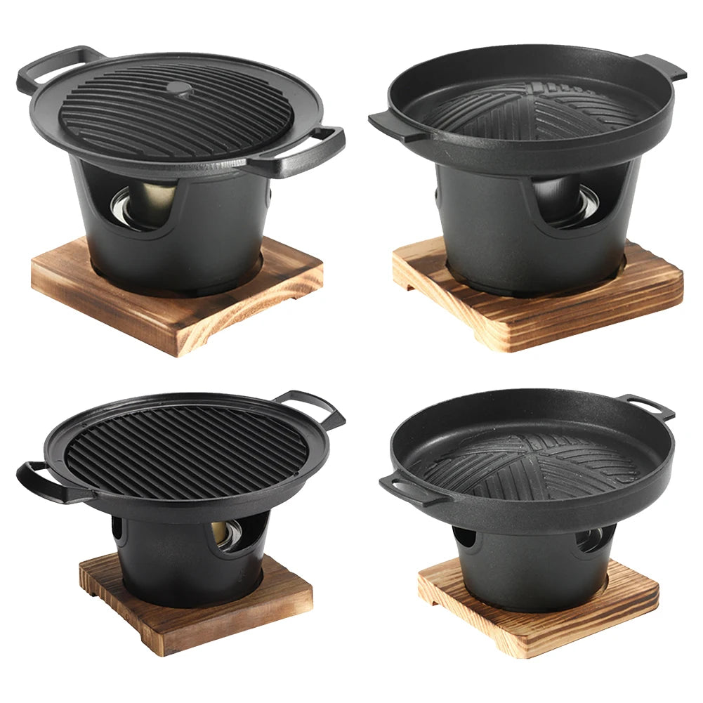 Japanischer Ein-Personen-Backofen, abnehmbarer japanischer Spirituskocher, tragbarer Mini-Grillherd, japanischer rauchfreier Spirituskocher