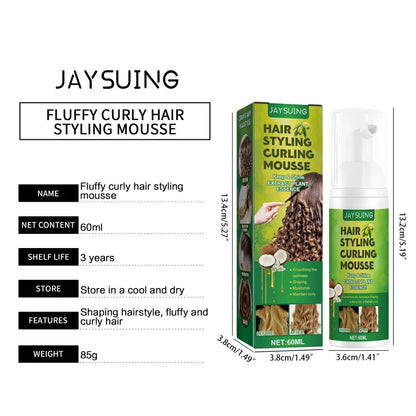 60ml Hair Sculpting Mousse Professional Curly Hair Styling Cream Natural Fluffy Curl Booster Defining Women Haircare Products