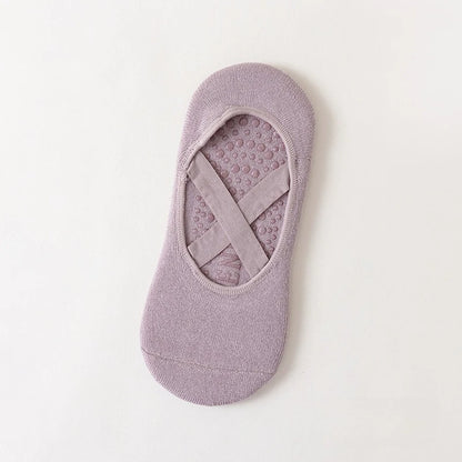 1-5 Pairs of Women's Non-Slip Yoga Socks for Dance Pilates Gym Breathable Cotton No-Show Socks with Silicone Grip Indoor Workout