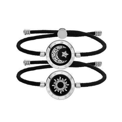 TOTWOO Long Distance Touch Bracelets for Couples ,Light up&Vibration Relationship Gifts for Lovers Smart Jewelry Love Bracelets