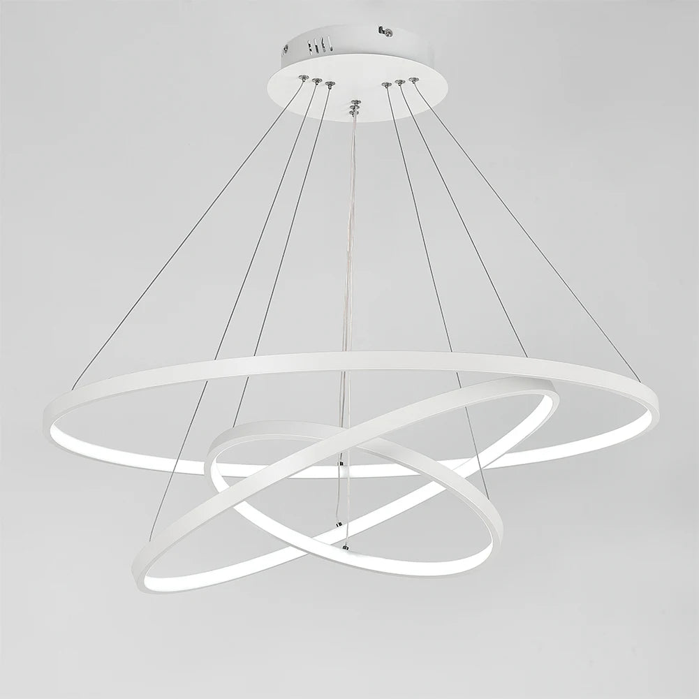 KOMORE Modern Tiered LED Ceiling Hanging Pendant Light Ceiling Lighting for Kitchen Dinning Table Hallway Entryway