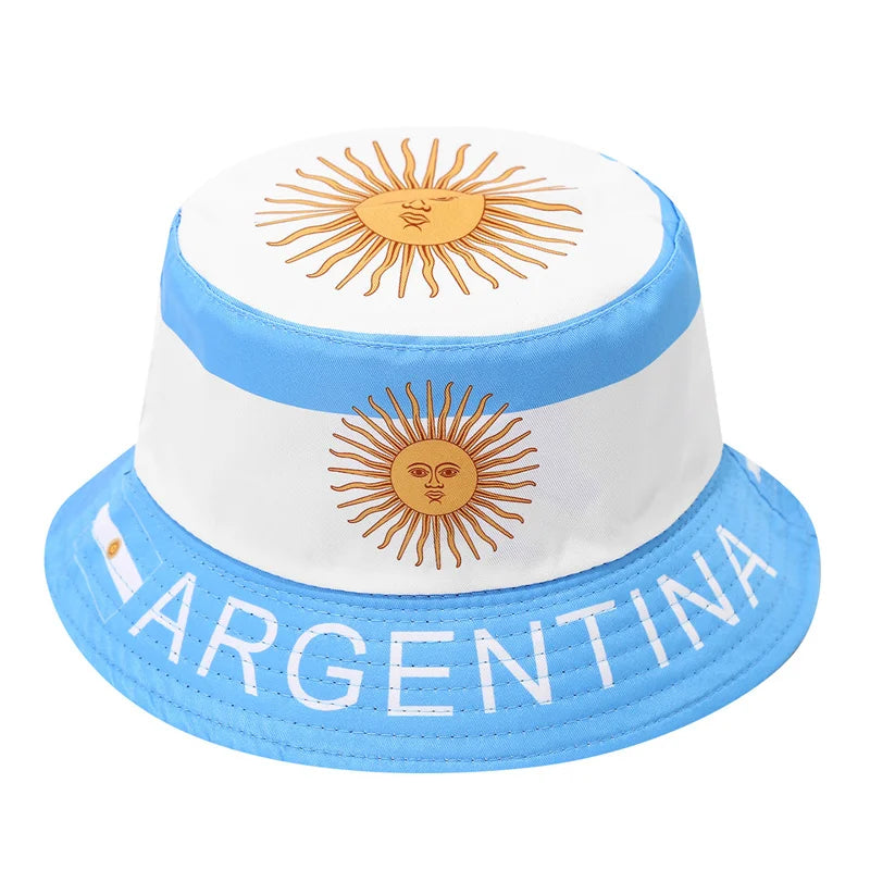 2026 Countries National Flag Bucket Hat Men Women Football Fan Party Football Cup Reversible Sun Hat Soccer Fans Fisherman Hat