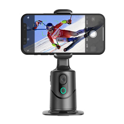 Automatic facial tracking phone holder with remote control and gesture control, 360 ° rotating phone camera holder
