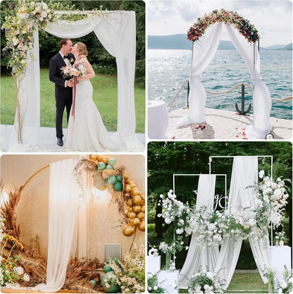 70X500cm Rust Chiffon Wedding Arch Draping Fabric Terracotta Solid Drapery Ceremony Reception Backdrop Curtain Party Swag Decor
