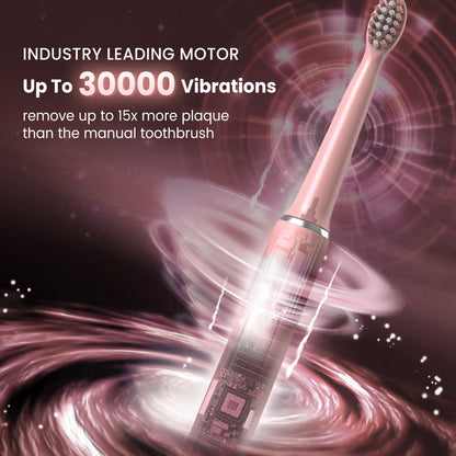 SEJOY Electric Sonic Toothbrush 3 modes Clean USB Rechargeable IPX7 Waterproof Electric Tooth Brushes with 7pcs Replacement Head