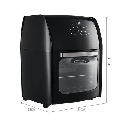 KOMORE 12L Air Fryer with Rotisserie Basket & Memory Function &60 Minutes Timer & 80°C-200°C Adjustable Temperature