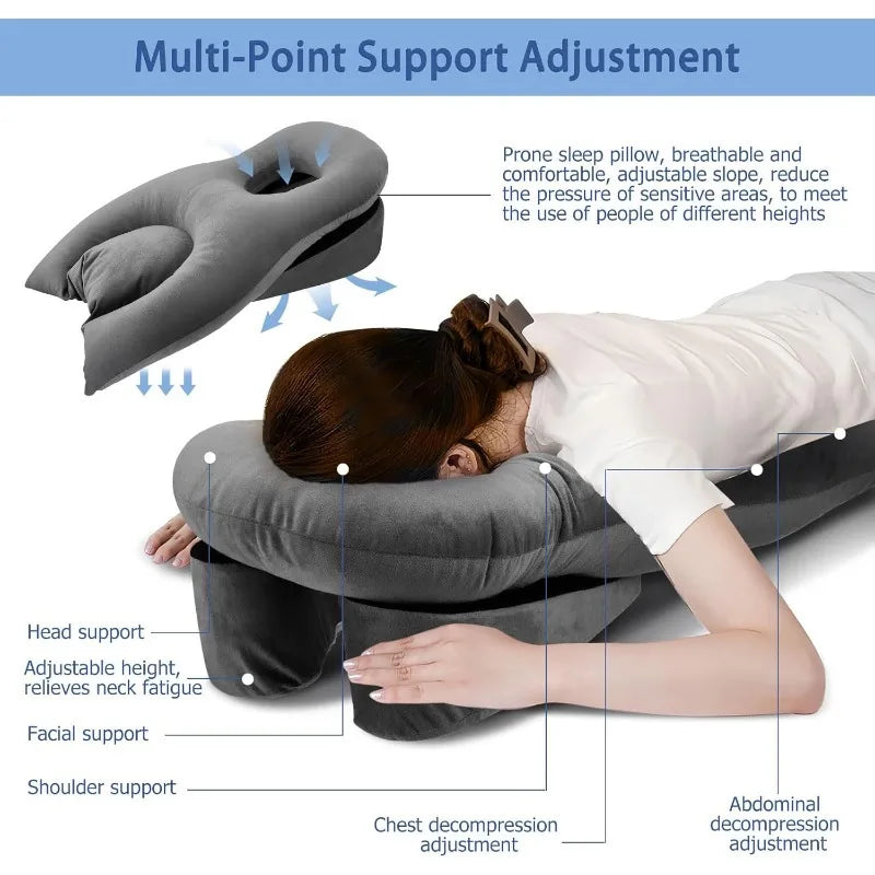 1PCS Face Down Pillow Flacewesta Massage BBL Prone with Memory Foam Ergonomic for sleeping Vitrectomy Neck Pain Retinal Surgery