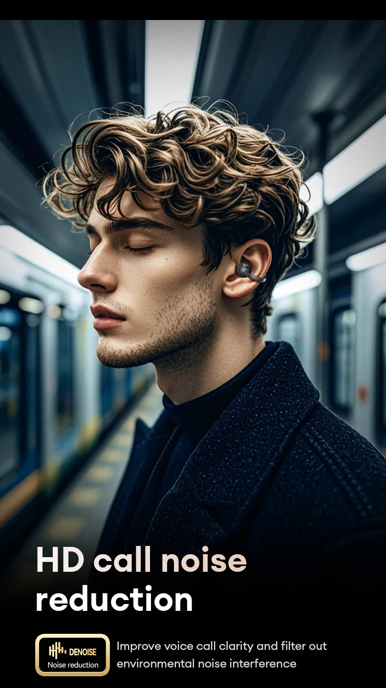 Choice HYUNDAI M100 Open Ear Gaming Earphones Sport Wireless Earbuds TWS Headset Hifi Sound Headphones With Mic For Android IOS