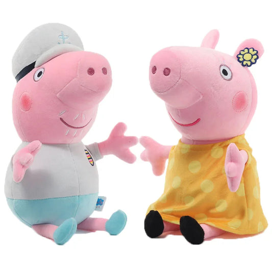 30CM Original Peppa Pig Page Pig Grandpa Pig Grandma Plush Toy Children Page Boy Girl Doll Peppa George Doll Birthday Gift