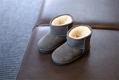 Kids Winter Slippers - Luxury Fur Lined Non-Slip Indoor Boots for Boys & Girls