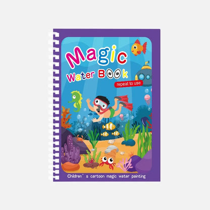 Magic Water Drawing Book for Kids Montessori Children's Reusable Coloring Book Sensory Early Educational Learning Painting Toys