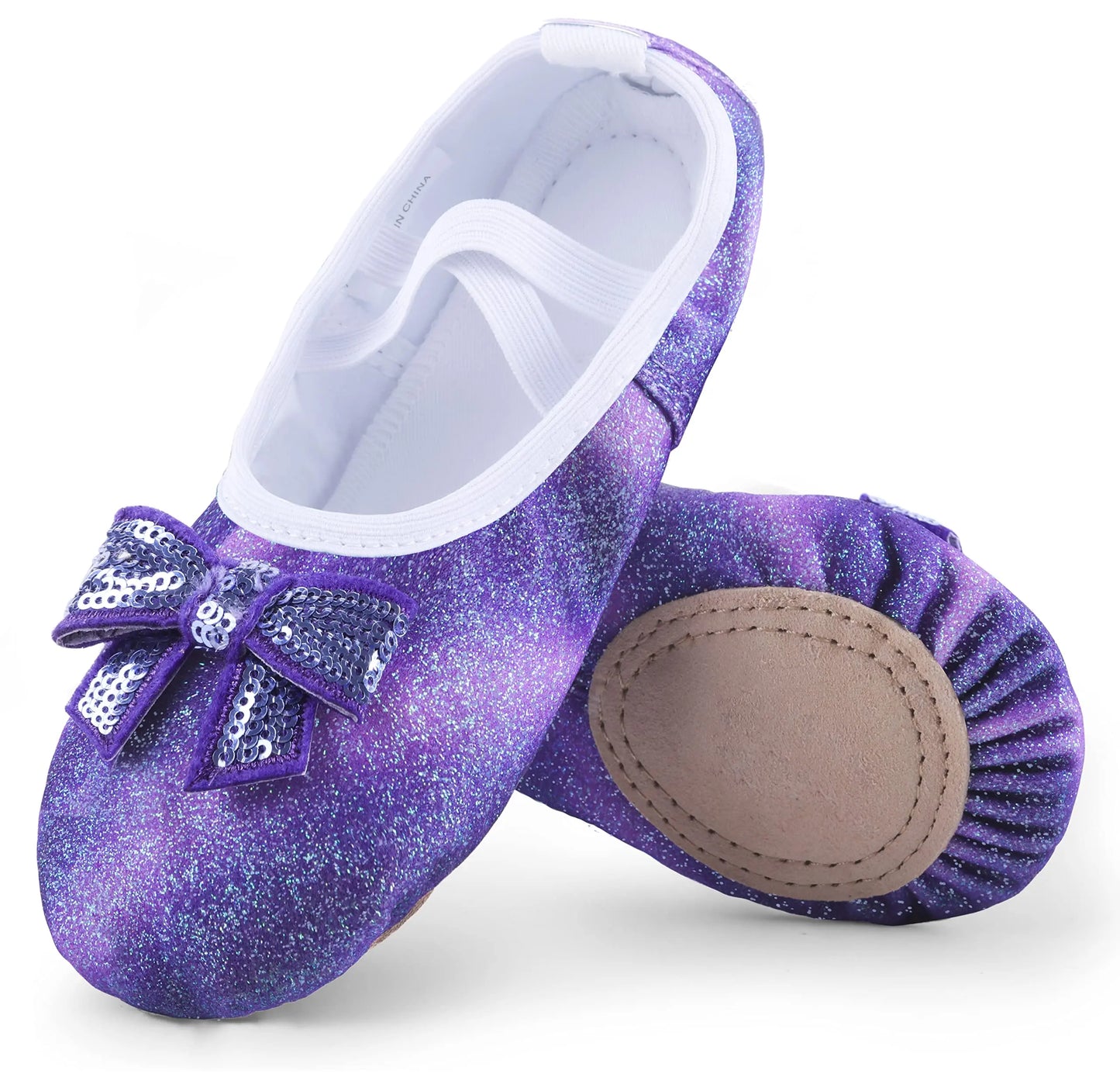 Ballet Shoes Split-Sole Glitter Flats Dance Shoes for Girls Toddler/Kid