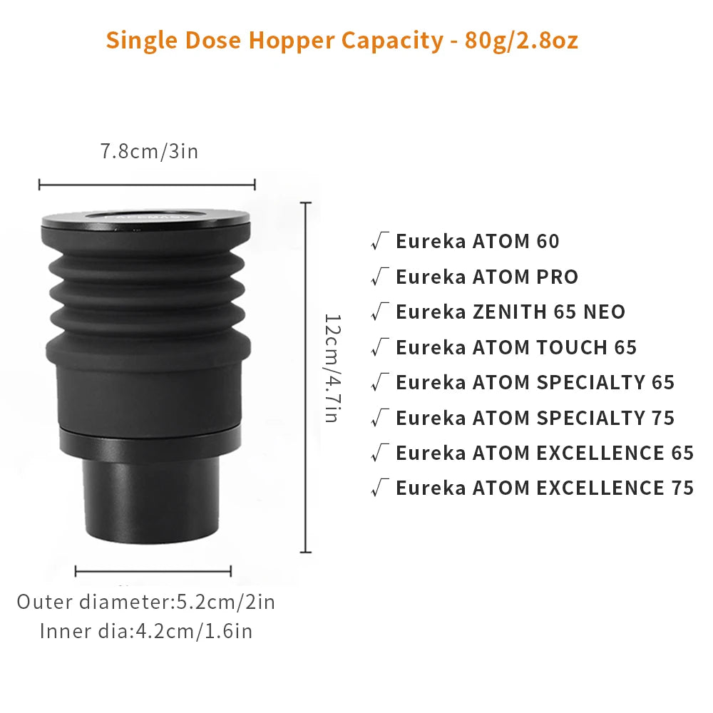 Coffee Beans Grinder Single Dose Hopper/Bellows Coffee Grinder Bean Bin Blowing Cleaning Tools For Eureka Mignon And Helios