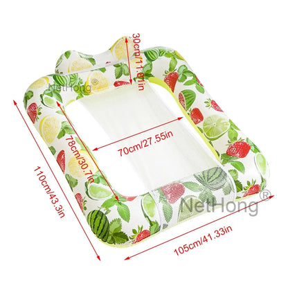 Inflatable Pool Floating Row Portable Float Bed Seat Adult Beach Party Swimming~