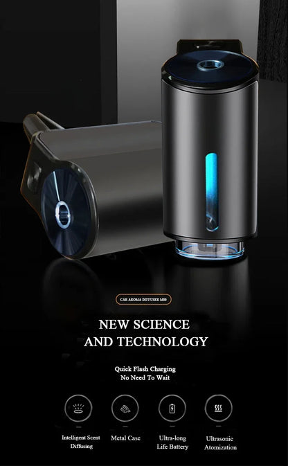 Car Air Freshener Electric Auto Aroma Diffuser Car Air Vent Essential Oil Mist Humidifier Fragrance Diffuser Aromatherapy