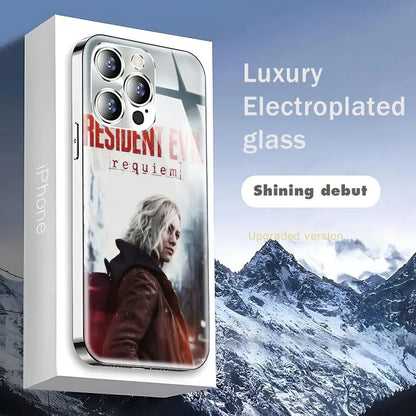 Resident Evil Requiem Phone Case For iphone 17 16 15 14 13 12 Pro Plus Max New Electroplated glass Case