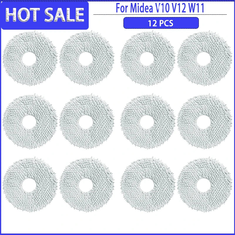 Main Side Brush HEPA Filter Mops Colth Dust Bag For Midea V10 V12 W11Robotic Vacuum Cleaner Accessories