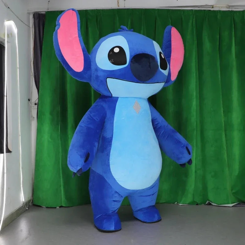 Giant Blue Stitch Inflatable Mascot Costume Disney Character Cosplay Costume Disney Advertising Fancy Dress Anime Adult Suits