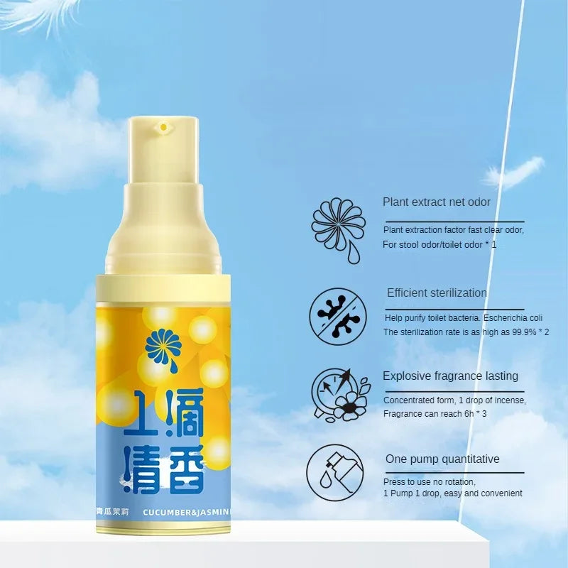 Bathroom Deodorant A Drop of Fragrance The Smell Cucumber Jasmine Green Grape Lasting Air Freshener Room Toilet Deodorant Aroma