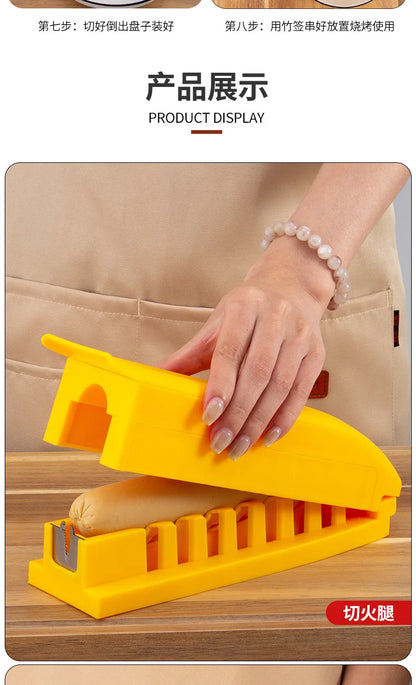 Spieß zum Ausstechen von stärkehaltigem Schinken, Hot-Dog-Messer, Küchenhelfer, Wurstblumen-Ausstecher, Bratwurst-Standwerkzeug