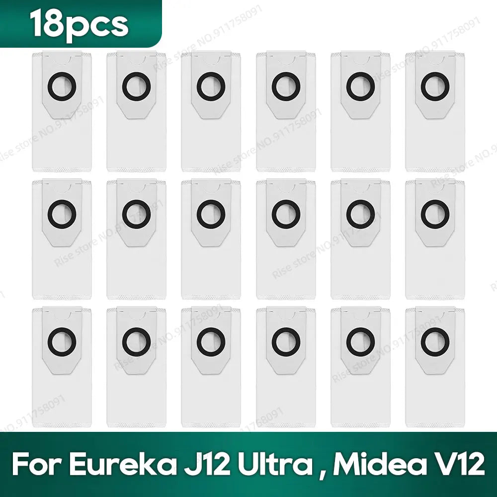 Compatible for Eureka J12 Ultra, Midea V12 Accessories Main Side Brush Hepa Filter Mop Rag Dust bag