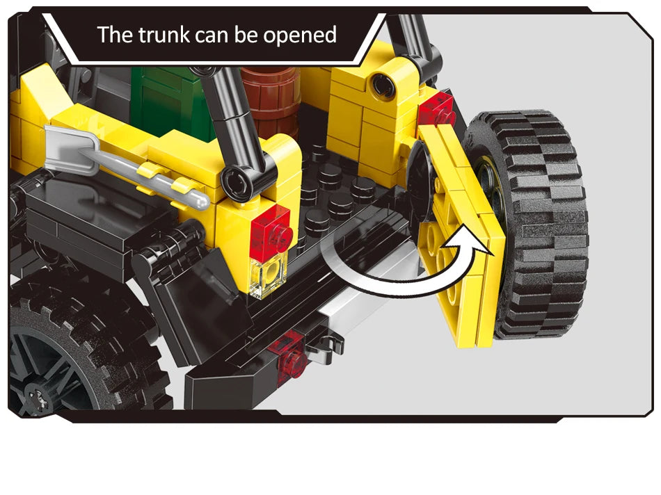 ZKZC Technical Off-road Racing Vehicle Truck Car Model Building Blocks City Monster Trucks Bricks Toys For Children Gift