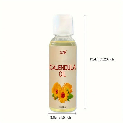 GZE Calendula Oil - Calendula Officinalis Flower Extract – Infused -Benefits for Skin, Nails, Hair, Face, Body- SHORT LIFE