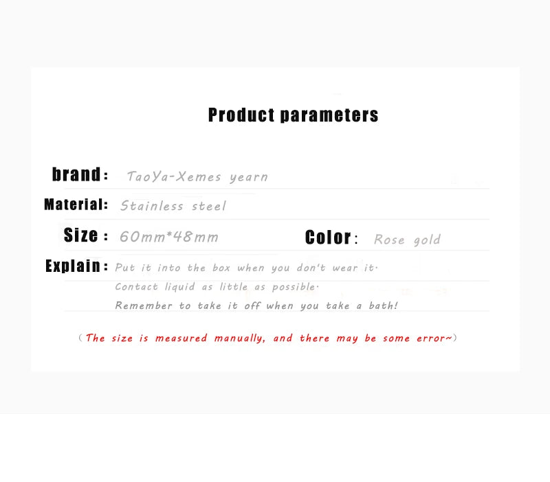 Classic Design Stainless Steel Rose Gold Color Smooth Metal Bracelet for Women's Non Fading Jewelry Trendy Explosive Accessories