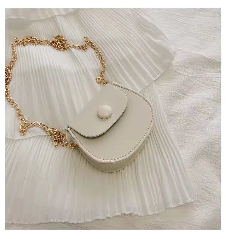 Fashion Kids Children PU Leather Shoulder Bag Lovely Baby Girls Mini Chain Coin Purse Cute Princess Crossbody Bags Small Wallet