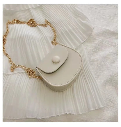 Fashion Kids Children PU Leather Shoulder Bag Lovely Baby Girls Mini Chain Coin Purse Cute Princess Crossbody Bags Small Wallet