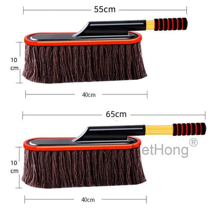 Telescopic Car Duster Wax Brush Mop Cleaning Cloth Scratch Free Dusting Waxing