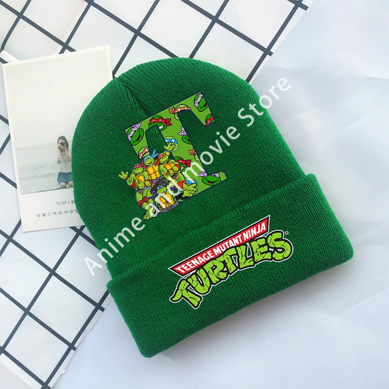 Ninja Turtles Boys Knitted Hats Children Headgear Cotton Winter Cute Woolen Cap Student Bonnet Cartoon Anime Kids Birthday Gifts