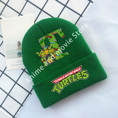 Ninja Turtles Boys Knitted Hats Children Headgear Cotton Winter Cute Woolen Cap Student Bonnet Cartoon Anime Kids Birthday Gifts