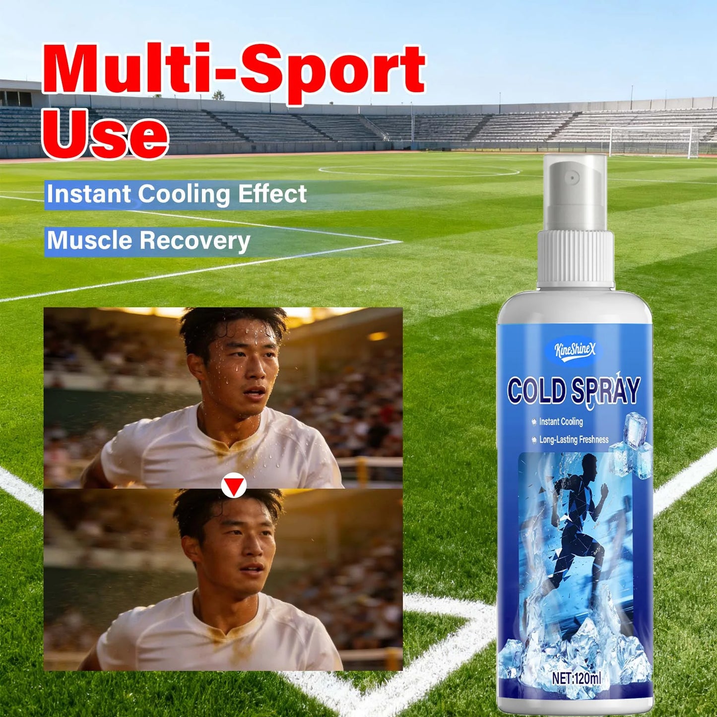 Cooling Spray, Body Cooling Spray, Cooling Spray for Hot Weather, Cooling Spray | Stay Cool in The Heat with Cooling Spray,120ml