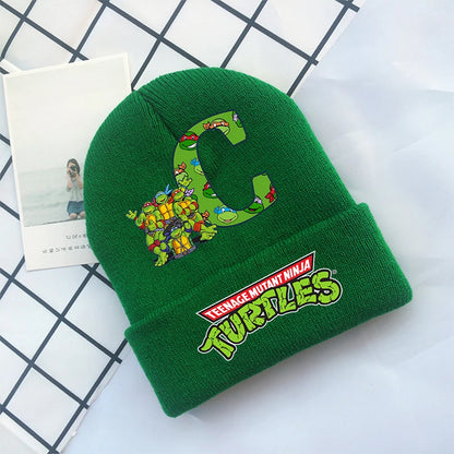 Ninja Turtles Boys Knitted Hats Children Headgear Cotton Winter Cute Woolen Cap Student Bonnet Cartoon Anime Kids Birthday Gifts
