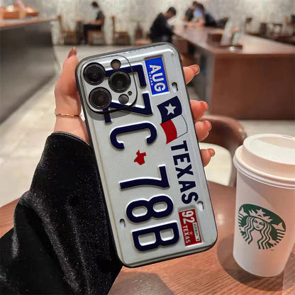 Retro Vintage License Plate Phone Case For iPhone 17 16 15 14 13 12 11 Pro Max Mini SE 7 8 Plus 16E Shockproof Non-Slip Cover