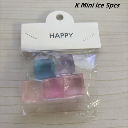 Fidget Toy Mini Squishy Toys Mochi Ice Block Stress Ball Toy Kawaii Transparent Cube cat paw fish Stress Relief Squeeze Toy