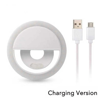 USB Charge Led Selfie Ring Light Mobile Phone Lens LED Selfie Lamp Ring for iPhone for Samsung Xiaomi Phone Selfie Light