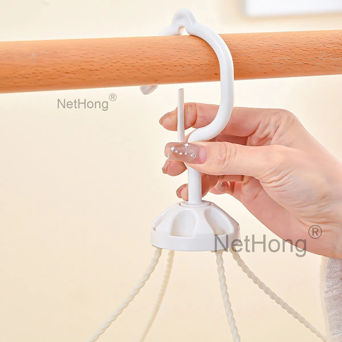 20 Pegs Thickened Laundry Clip Underwear Socks Hanger Airer Cloth Dryer Rack UK